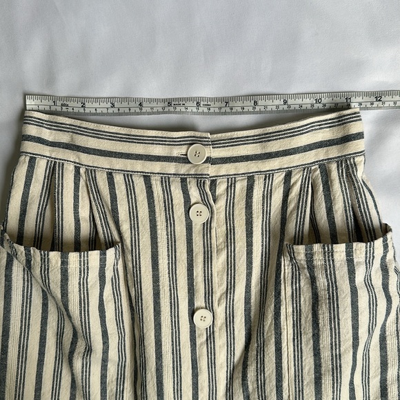 Oak + Fort Striped Linen Blend Skirt - Picture 8 of 10